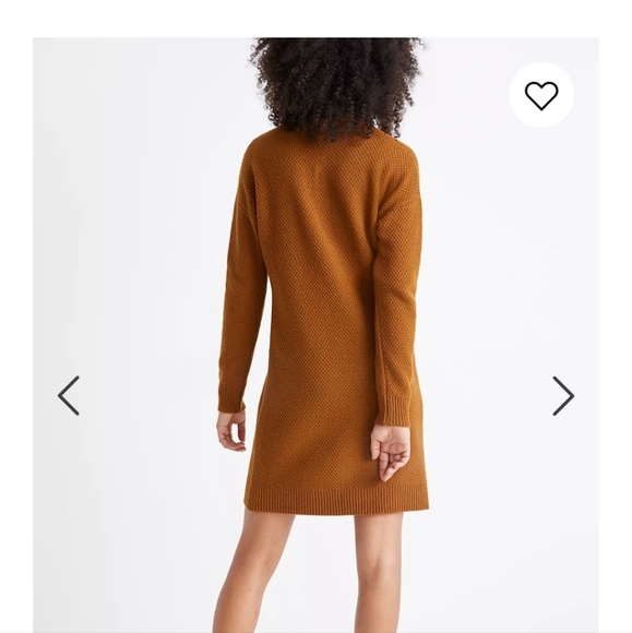 Madewell Foldover Turtleneck Sweater Dress Wool Blend Sz Small - Picture 2 of 7